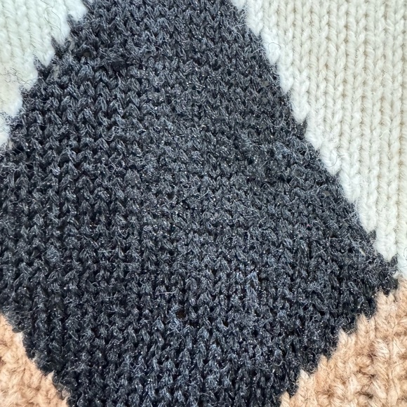 Sandro Paris  Black and Tan Geometric Sweater Size 3 - Picture 8 of 15